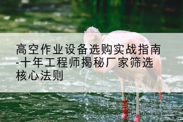 青河剪叉式升降机厂家-高空作业设备选购实战指南-十年工程师揭秘厂家筛选核心法则