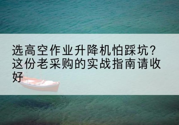 青河高空作业升降机厂家推荐-选高空作业升降机怕踩坑？这份老采购的实战指南请收好